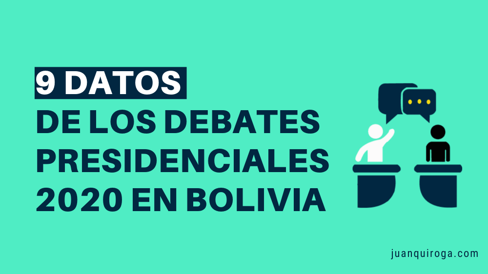 9 datos de los debates presidenciales 2020 en Bolivia